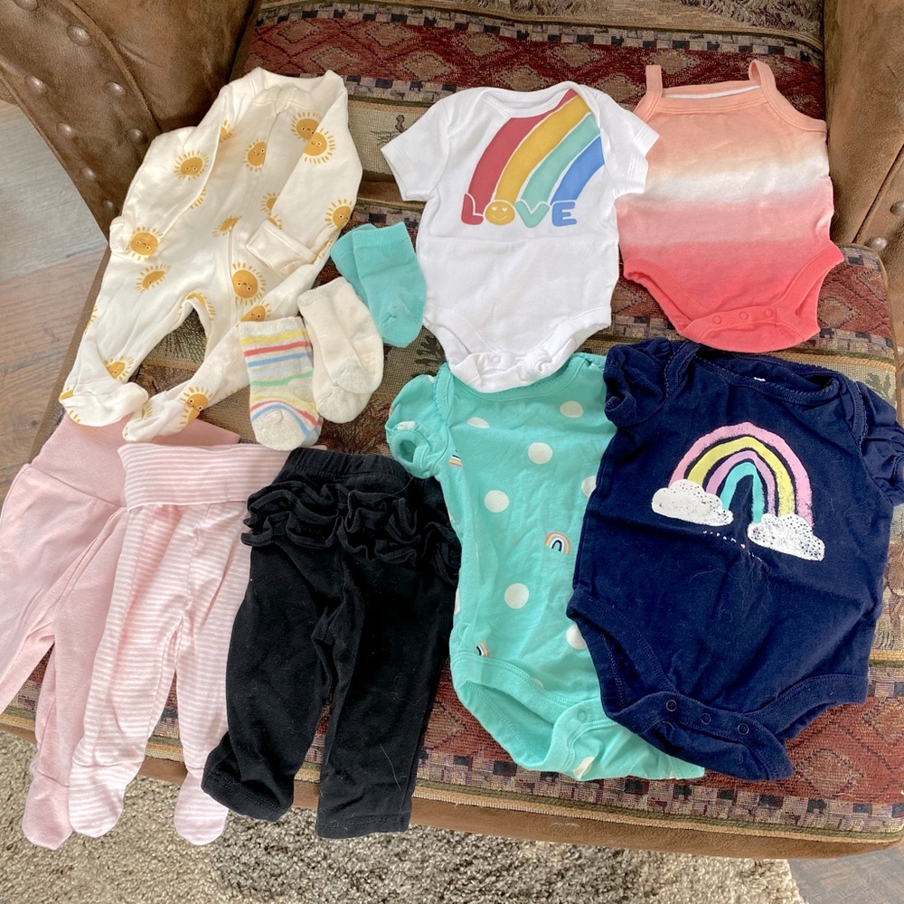 Newborn & 0-3 months baby girl lot